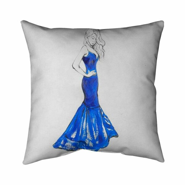 Fondo 26 x 26 in. Lady In Dress-Double Sided Print Indoor Pillow FO2775190
